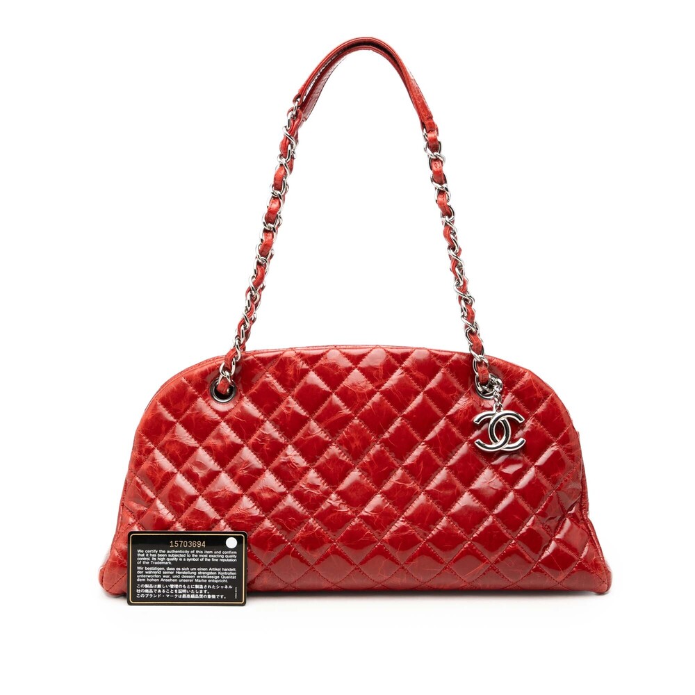 Pre-Loved Chanel Large Glazed Calfskin Mademoiselle Bowling Bag - Picture 8 of 8
